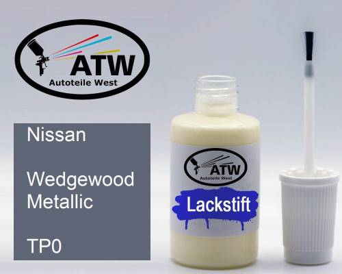 Nissan, Wedgewood Metallic, TP0: 20ml Lackstift, von ATW Autoteile West.